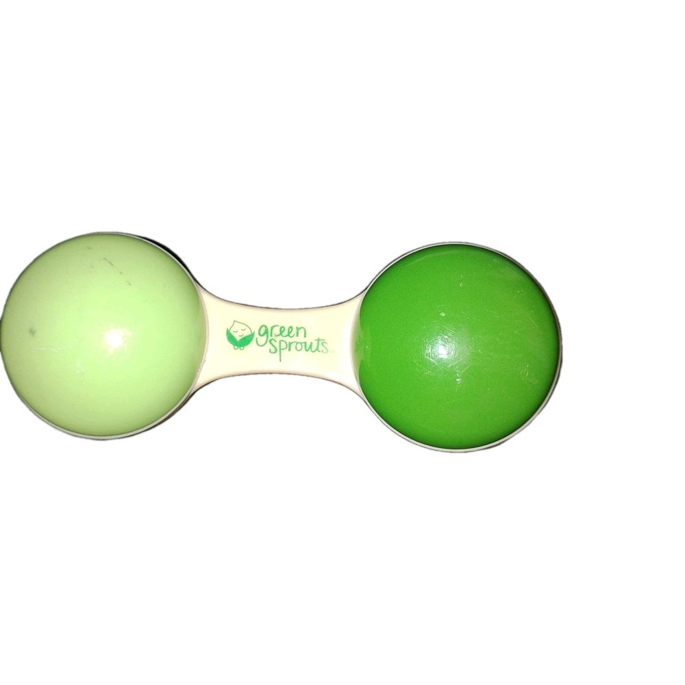 Sprout Ware® Dumbbell Baby Rattle Green made from plants